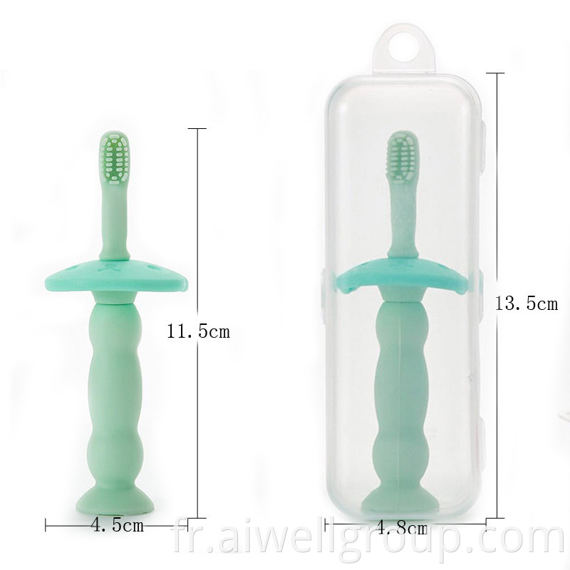 Baby Soft Long Handle Silicone Training Toothbrush